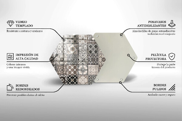 Üveg vágódeszka Dekoratív csempe