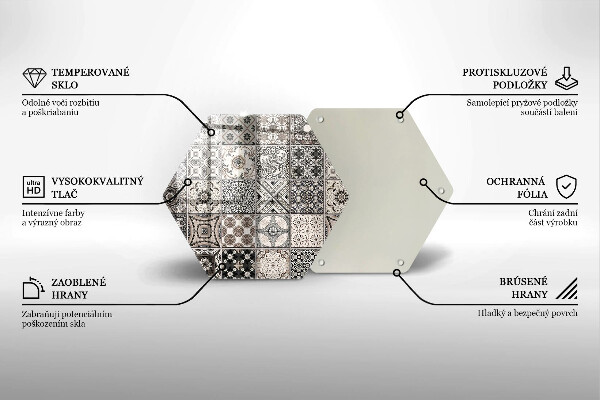 Üveg vágódeszka Dekoratív csempe