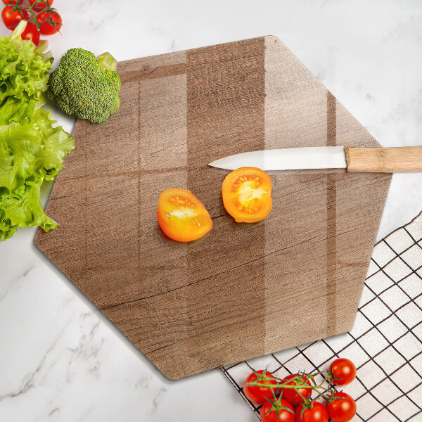 Üveg vágódeszka Fa textúra