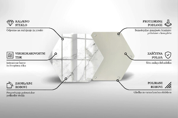 Üveg vágódeszka Elegáns márvány textúra