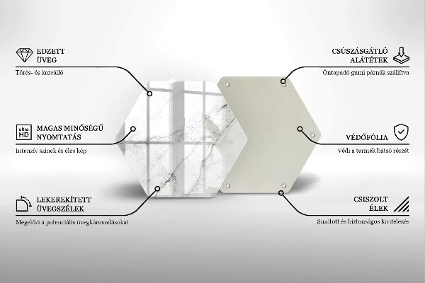 Üveg vágódeszka Elegáns márvány textúra