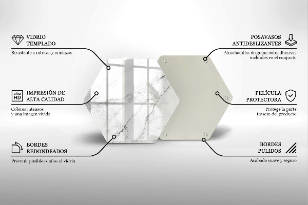 Üveg vágódeszka Elegáns márvány textúra