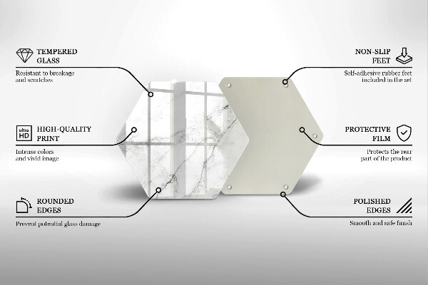 Üveg vágódeszka Elegáns márvány textúra
