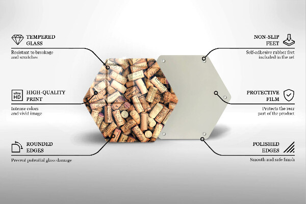 Üveg vágódeszka Bordugók varrat nélküli mintát
