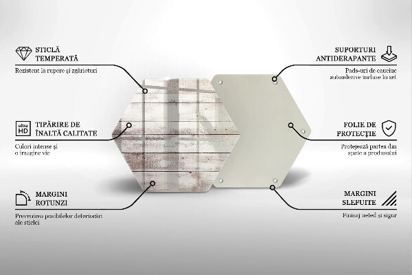 Üveg vágódeszka Régi fa táblák