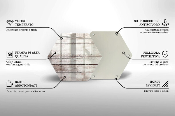 Üveg vágódeszka Régi fa táblák