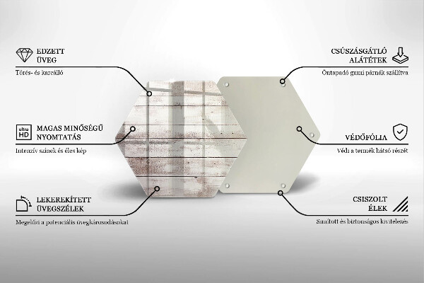 Üveg vágódeszka Régi fa táblák