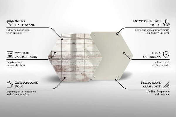 Üveg vágódeszka Régi fa táblák