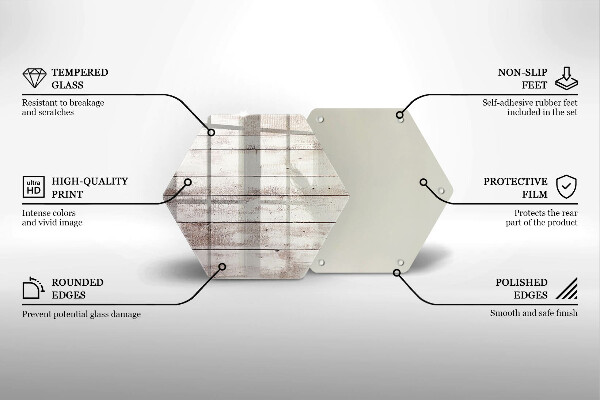 Üveg vágódeszka Régi fa táblák