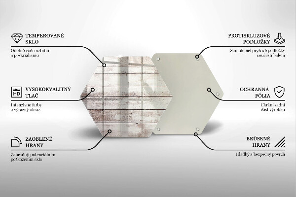 Üveg vágódeszka Régi fa táblák