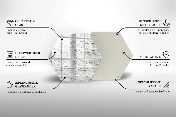 Üveg vágódeszka Téglafal fal
