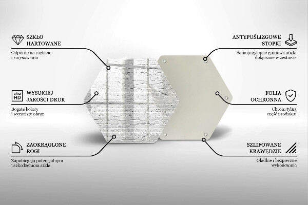 Üveg vágódeszka Téglafal fal