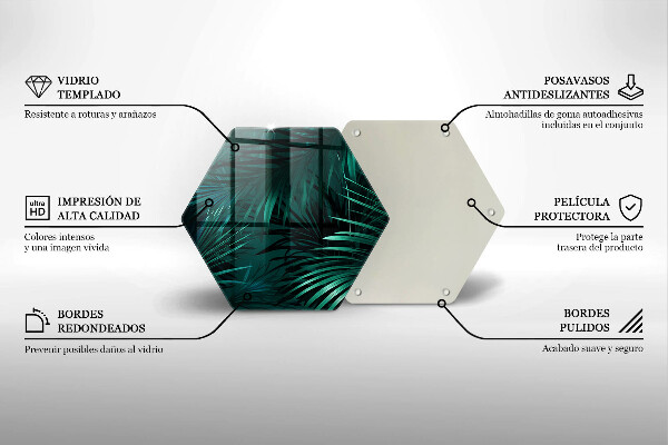 Üveg vágódeszka Vad dzsungel levelei