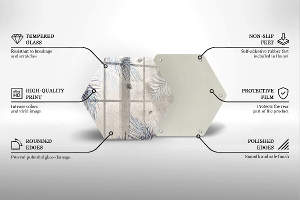 Üveg vágódeszka Finom levelek
