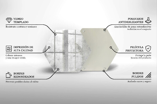 Üveg vágódeszka Beton textúra