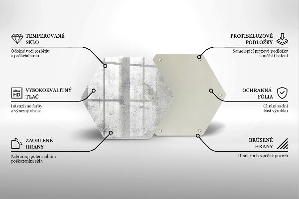 Üveg vágódeszka Beton textúra