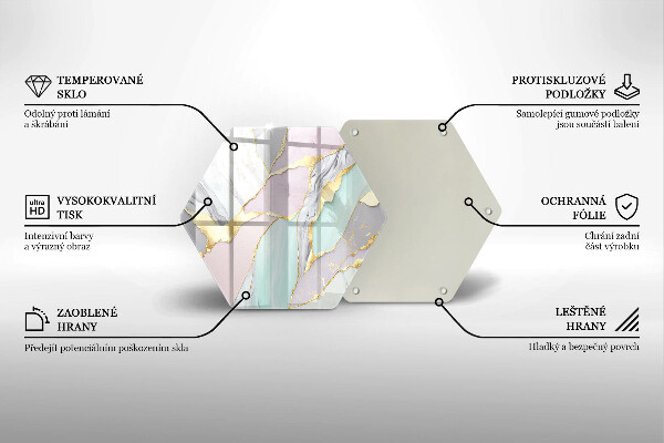 Üveg vágódeszka Pasztell márvány