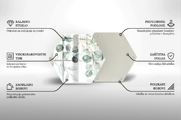 Üveg vágódeszka Festett növények