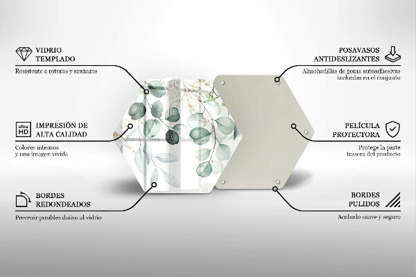 Üveg vágódeszka Festett növények