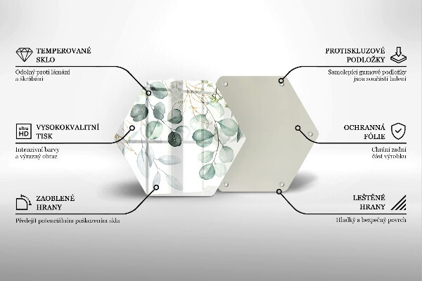 Üveg vágódeszka Festett növények