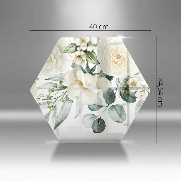 Üveg vágódeszka Akvarell virágok