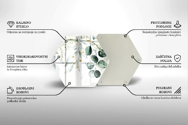 Üveg vágódeszka Akvarell növények
