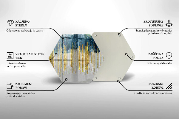 Üveg vágódeszka Tervezői absztrakció