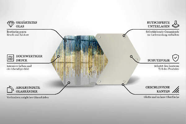 Üveg vágódeszka Tervezői absztrakció