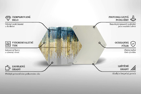 Üveg vágódeszka Tervezői absztrakció