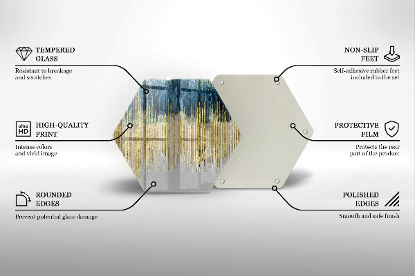Üveg vágódeszka Tervezői absztrakció