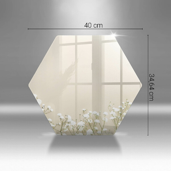 Üveg vágódeszka Gipsz boho virágok