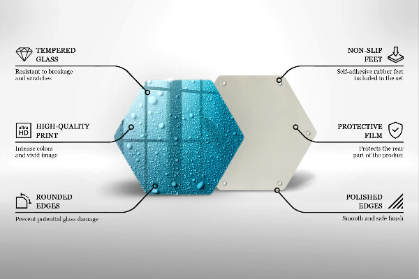 Üveg vágódeszka Vízcseppek