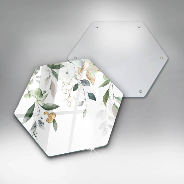 Üveg vágódeszka Akvarell levelek