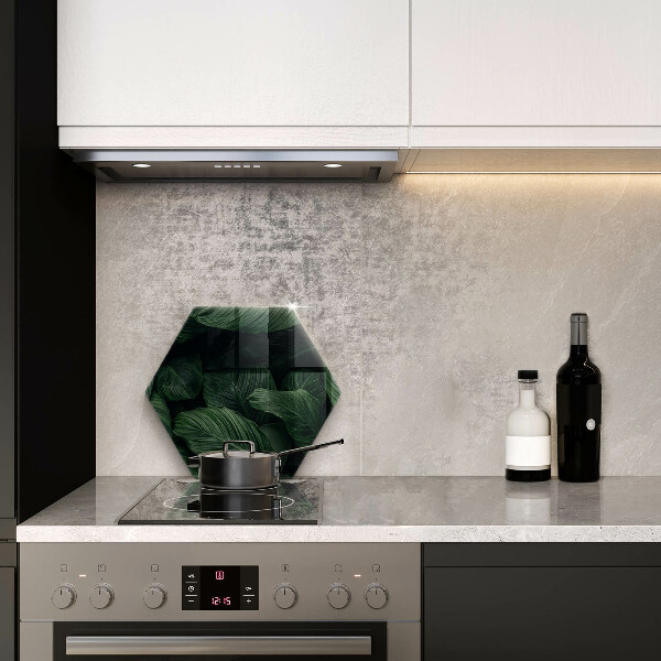 Üveg vágódeszka Sötét levelek