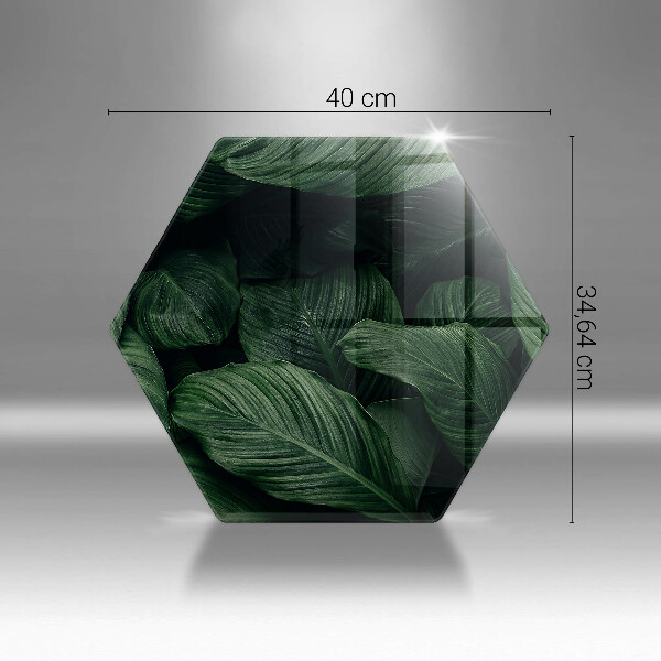 Üveg vágódeszka Sötét levelek