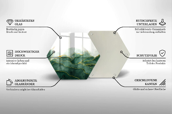 Üveg vágódeszka Absztrakt természet