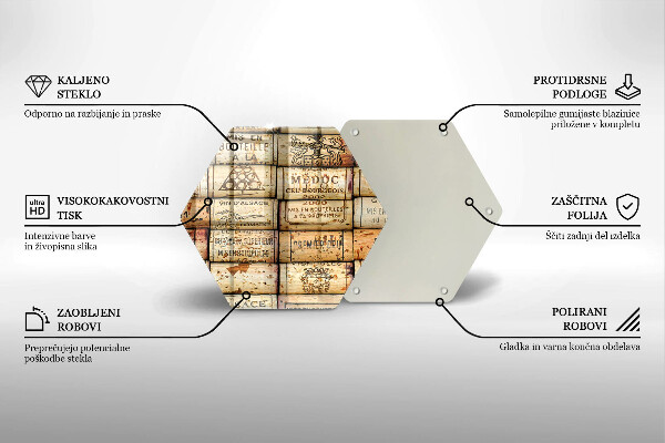Üveg vágódeszka Régi bordugók