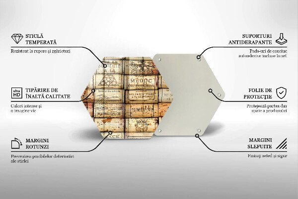 Üveg vágódeszka Régi bordugók