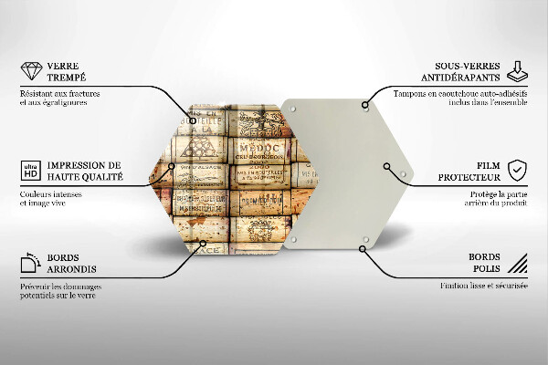 Üveg vágódeszka Régi bordugók