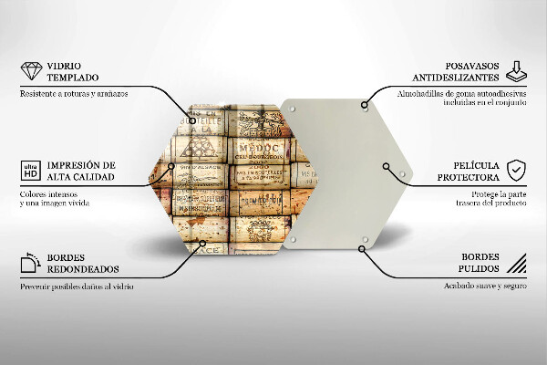 Üveg vágódeszka Régi bordugók