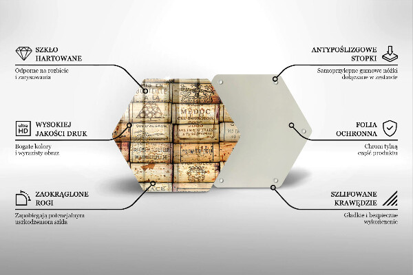 Üveg vágódeszka Régi bordugók