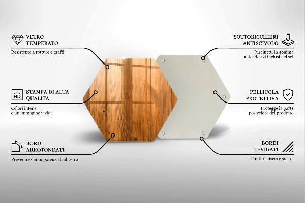 Üveg vágódeszka Fadeszkák