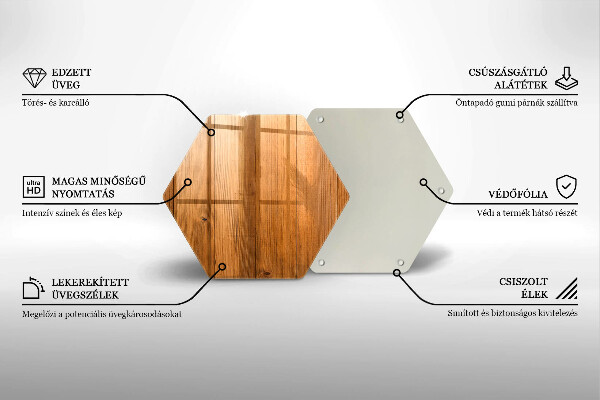 Üveg vágódeszka Fadeszkák