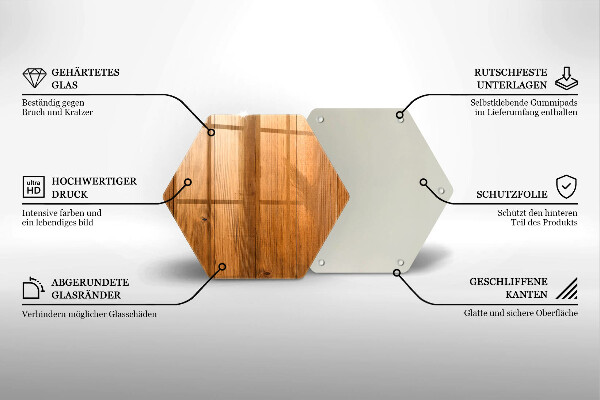 Üveg vágódeszka Fadeszkák
