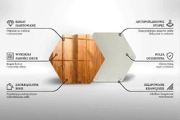 Üveg vágódeszka Fadeszkák
