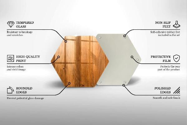 Üveg vágódeszka Fadeszkák