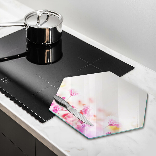 Üveg vágódeszka Virágos rét