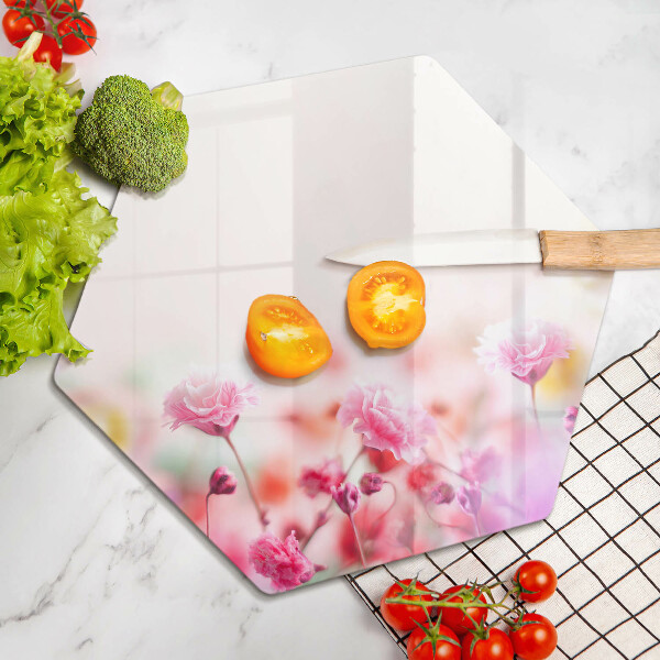 Üveg vágódeszka Virágos rét