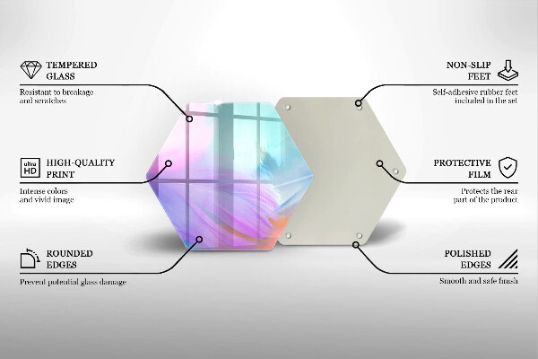 Üveg vágódeszka Pasztell tollak