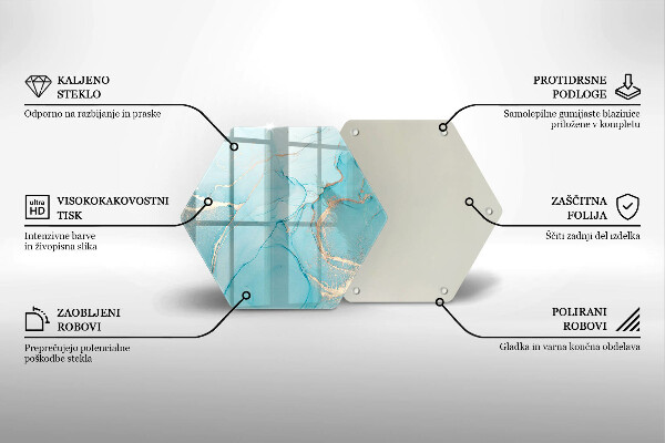 Üveg vágódeszka Kő absztrakció